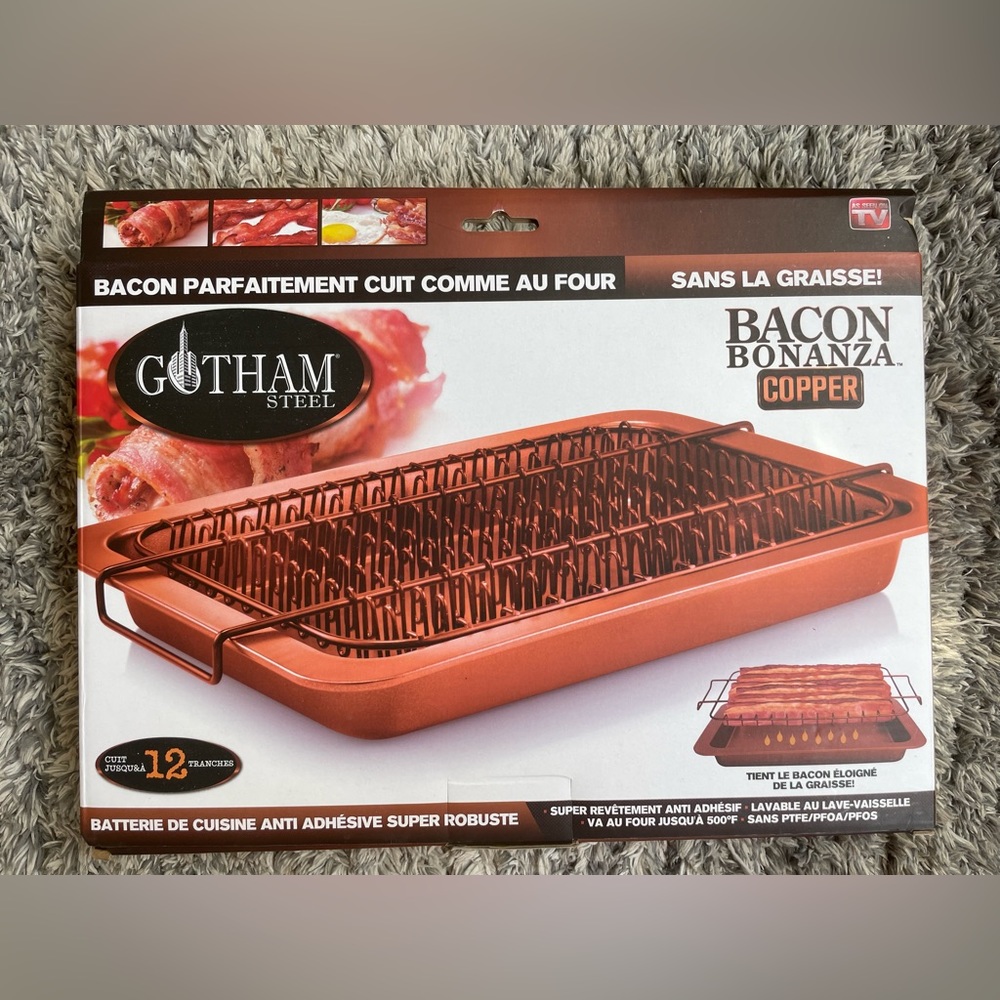 Gotham steel, bacon bonanza.
